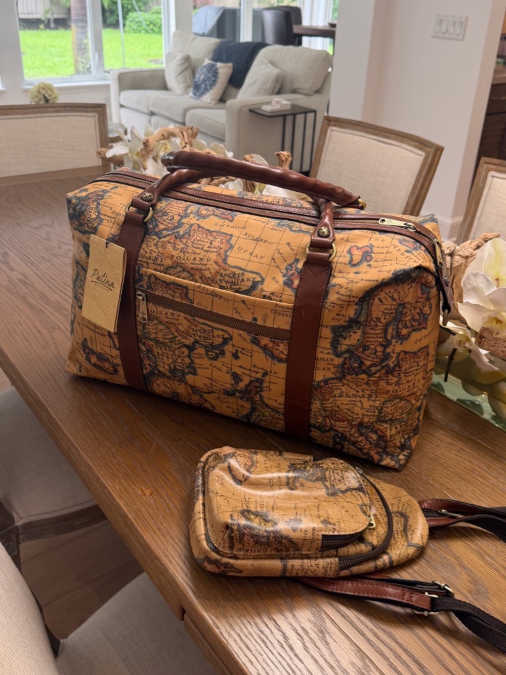 Patricia Nash Cerasella Duffel Bag and Annalie Leather Sling Backpack